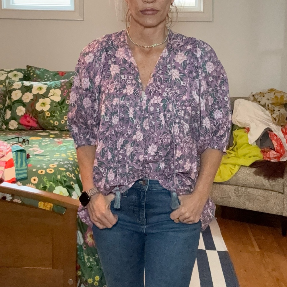 Mille Thalia top Floral in Purple